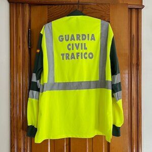 Authentic Spain Police Guardia Polo Shirt CIVIL GUARD Safety Jacket Men's Large